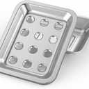 Stainless Steel Soap Dish, Large Double-Layer Draining Soap Holder, Metal Soap Dish for Bathroom, Shower, Kitchen and Sink Countertops