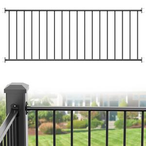 Aluminum Railing Kit, Indoor & Outdoor Railing for Deck, Guard Rail Kit Universal for Wooden Stairs Rails, Concrete Steps & Porch & Deck, Easy to Install, Not Include Post(36in, 4ft)
