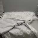 Ice Fabrics Faux Fur Fabric by The Yard - 60 Inches Wide Super Soft and Fluffy Shaggy Mohair Fur Fabric for Costumes, Apparel, Rugs, Pillows, Decorations and More - White - Half Yard