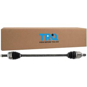 TRQ Front Right CV Axle Shaft Assembly Passenger Side Neoprene Boots Compatible with 2011-2015 Hyundai Sonata 2011-2016 Kia Optima Hybrid