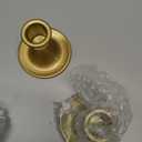 Gold Taper Candle Holder Vintage: Small Candle Sticks Holder Decor Brass Candlestick Holders for Home Dinning Table Wedding Centerpiece Holiday Party Chrismas Mantel Set of 2