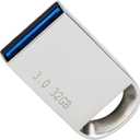 32GB USB 3.0 Flash Drive, USB Memory Stick, Portable Thumb Drive with Keyhole, Suitable for Laptops/Computers (1 Silvery)