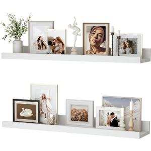 Picture Ledge Shelf, 24 inch Floating Shelves, 4.3in Deep, 2 Pack, 24 inch, Set of 2