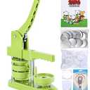 Button Maker Machine 58mm - (3rd Gen) Installation-Free 58mm(2.25in) DIY Pin Badge Button Maker Press Machine Badge Punch Press with Free 100pcs Button Parts&Pictures&Circle Cutter&Magic Book