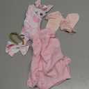 BABESIDE Easter 4 Pcs Reborn Baby Doll Clothes and Accessories for 17-20 Inch Baby Dolls, Easter Pink Bunny Dolls' Clothes Set with Headband (Doll NOT Included)