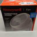 Honeywell HT-904 TurboForce Tabletop Air Circulator Fan, Small, White  Quiet Personal Fan for Home or Office, 3 Speeds and 90 Degree Pivoting Head