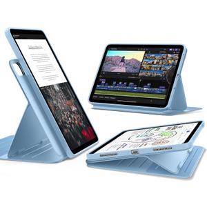 ESR for iPad Air 11 Inch Case M4/M3/M2 (2026/2025/2024), iPad Air 5th/4th Gen Case (2022/2020) 10.9 Inch, Removable Magnetic Cover, Adjustable Portrait/Landscape Stand, 9 Standing Angles, Light Blue