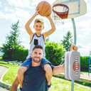 4 Pcs Double Layer Basketball Accessory Bags with Zipper - Toiletry Travel Bags Basketball Items Accessories Essentials Stuff Organizer for Youth Players Team Gifts