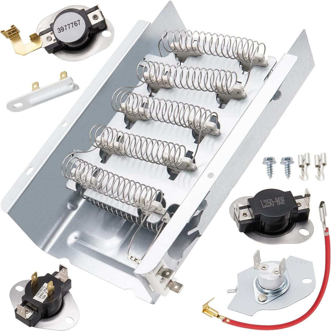 Dryer Heating Element Kit Replace for Estate EED4400WQ0 EED4400WQ1 EED4100WQ0 TEDX640PQ0 EED4300TQ0 EED4300SQ0 TEDS840PQ0 TEDS840JQ2 TEDX640JQ1 EED4300VQ0 EED4300VQ1 EED4400SQ0