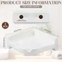 Honeydak 2 Pcs Ceramic Corner Soap Dish for Shower Wall Tile White Ceramic Soap Holder 7 x 7 x 2.5 Inches Wall Holder for Home Bathtub Bathroom Sink Shower