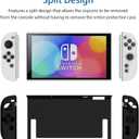 Protective Case Dockable for Switch 2 DOBEWINGDELOU TPU Protector Case Cover Skin Accessories for Game Handheld 2025 Shockproof Non-Slip Anti-Collision Black