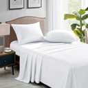 FreshCulture Twin Flat Sheets Only, Pack of 6, Soft Microfiber Bedding Sheets for Home, Salons, Hotels, Bulk Flat Sheets Only Twin Size (White)