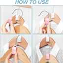 100 PCS Space Saving Hanger - Space Saver Clothes Hanger Connector with Stacking Hooks and Heavy Duty Cascading Connection