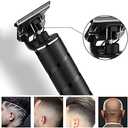 SiMbae Black,Professional Men's Hair Clipper Beard Razor T Type Cordless USB Electric Waterproof Hairdressing Tool Full Metal Body Holiday Gift