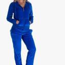 Facitisu Tracksuit for Women Set 2 Piece Joggers Velour Jogging Sweat Outfits Hoodie and Sweatpants Set, Size 2XL