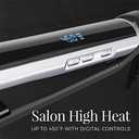 Remington Pearl Pro Ceramic Flat Iron Hair Straightener, 1-inch Floating Plates, Fast 30 Second Heat up, Black & White
