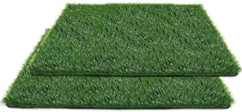 Artificial Grass for Dogs Pee Tray Fake Grass Mat for Professional Puppy Potty Trainer Replacement Dog Grass Pad for Indoor and Outdoor (25.5x19.5 Inch(Pack of 2))