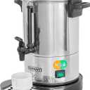 NUPANT Commercial Coffee Urn 30 Cup/4.5L Coffee Dispenser with Upgraded Percolator, 304 Stainless Steel Hot Water Urn Beverage Dispenser with Warm Mode,Drip Tray,Large Coffee Maker for Party Catering