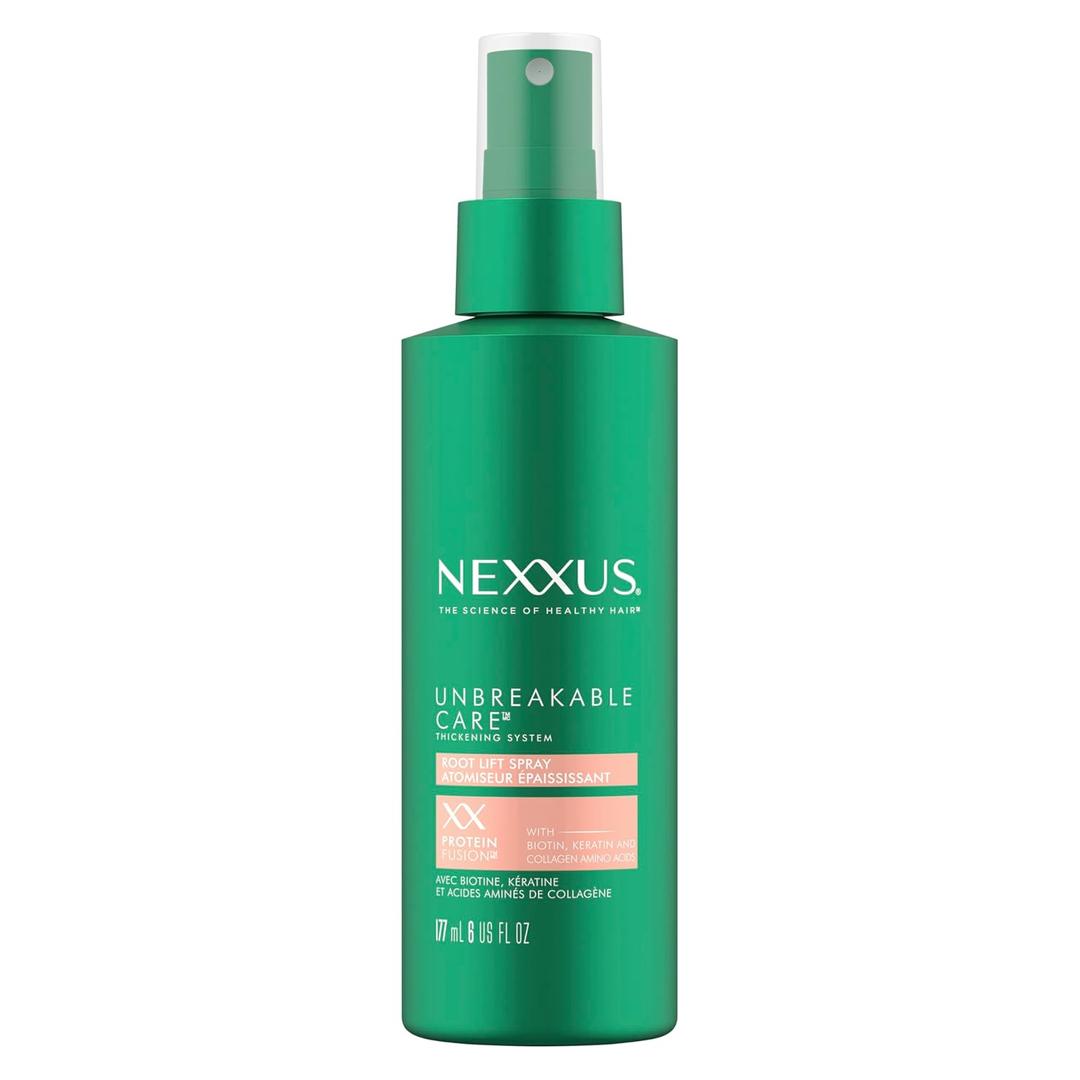 Nexxus Root Lift Thickening Spray Unbreakable Care with Protein Fusion Blend of Biotin, Keratin & Collagen Amino Acids, 6 oz