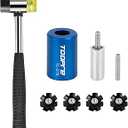 Mimoke Bike Bicycle Fork Star Nut Setting Installer Install Tool with 3 Free Star Nuts include Rubber hammer (With Rubber hammer)