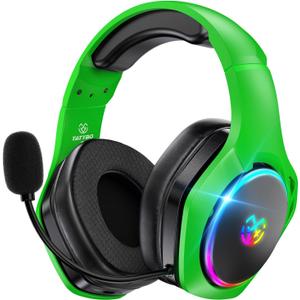 Tatybo Wireless Gaming Headsets for Ps5 Ps4 PC, 40H+ Hrs 2.4GHz WiFi Mode & Bluetooth 5.3 Wireless Headset