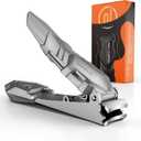 Nail Clippers for Men with Catcher, Sharp Nail Clippers of No Splash Self-Collecting, Stainless Steel Heavy Duty Toenail Clippers for Fingernail and Toenails,Nail Cutter for Seniors Adults Women