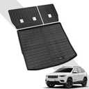 Vanseno Trunk Mat Compatible for 2014-2023 Jeep Cherokee Cargo Liner Backrest Mat Back Seat Cover All Weather Protector Compatible for Jeep Cherokee Accessories (No Latittude & Not Fit Grand Cherokee)