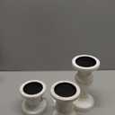 Deco 79 Wood Decorative Candle Holder Turned Style Candle Stand, Set of 3 Candlestick Holder 8", 6", 4"H, White