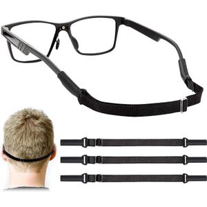 Enenfly Adjustable Glasses Straps - 3 Pack No Tail Eyewear Retainer for Men, Women, Kids Fits Eyeglasses & Sunglasses