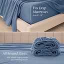 Bare Home Organic Cotton Flannel Sheet Set - Queen Size - 100% Cotton - Double Brushed for Extra Softness & Comfort - Warm, Cozy, and Durable - Breathable - Bed Sheets (Queen, Coronet Blue)