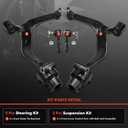 A-Premium Set of 4, Front Lower Control Arm, Outer Tie Rod End, Compatible with Infiniti FX35 2003-2008, FX45 2003-2008