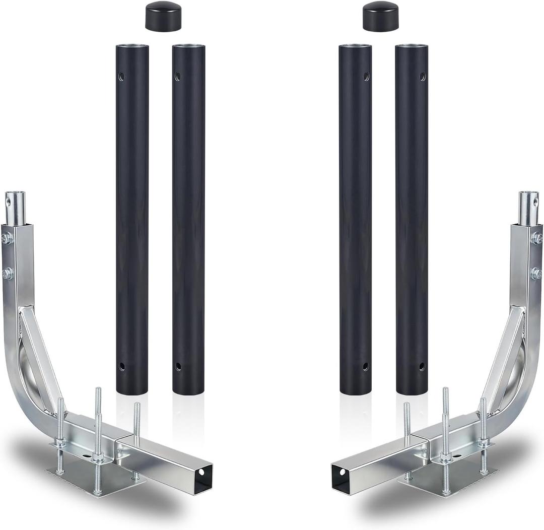 Boat Trailer Guides Poles Kits W/PVC Pipe - 31/48 Adjustable Height, Rust Prevention, Easy Installation, Universal Fit for Ski Boat, Fishing Boat, Sailboat Trailer (Black)