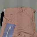 4 Pack Women's Short Sleeve Cotton Shirts Ribbed Lettuce Trim Tops Slim Fit Crew Neck Casual Summer Basic Tees (Dusty Pink, Gray Green, White, Black) Small