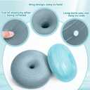 Lewtemi Flexible Seating for Classroom 20 Inch Inflatable Yoga Ball Chair Large Donut Exercise Ball Chair Cushion Seat with Inflator for Kid Student Sensory Balance Home Office, 20 x 20 x 8.8"