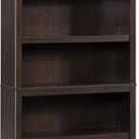 Sauder 5 Tier Book Shelf Wooden Bookcase Multipurpose Bookshelf for Home Office, Living Room, in Jamocha Wood