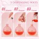 4 Pack 3.4oz 100ml Pink Glass Perfume Atomizers Bulk, Refillable Vintage Travel Cologne Spray Bottles Empty for Women with Leak-proof & 3 Kinds of Dispenser for Cosmetic Liquids, Elegant Home Decor