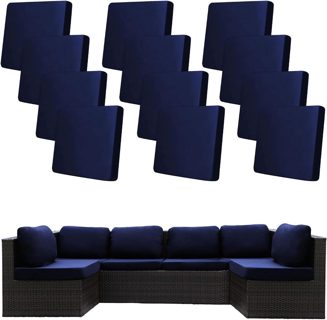 14 Pcs Outdoor Cushion Covers, Patio Sofa Cushion Covers Replacement Outdoor Couch & Sofa Slipcovers,for Patio Furniture Cushion Covers,Washable Reusable Furniture Protector