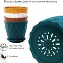 6 Inch Indoor Planter Pots with Drainage Hole and Tray Saucer,Flower Pots for Indoor Outdoor Garden Plants and Flowers, Multicolor, 4 Packs