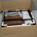 GYIIYUO 2 Wood Drawer Lockable File Cabinet with 22'' Extended Desktop, Mobile Filing Cabinet with Side Bag, Rolling Printer Stand, Fits A4&Letter Size, Home Office, Rustic Brown