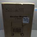 Stroller Wagon with Adjustable Handle Includes Canopy & Organizer, Foldable and Convenient for Storage (Black)