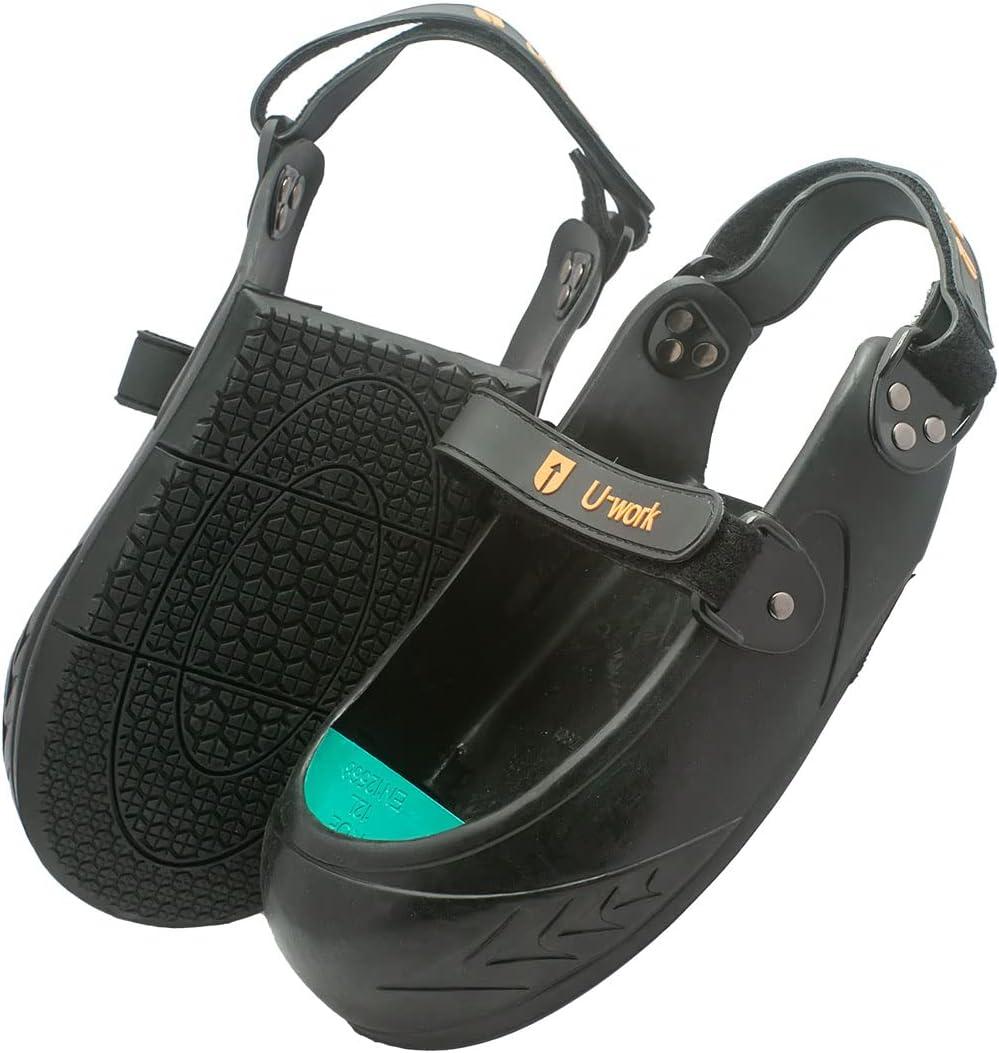 Unique Double Hook and Loop Straps Safety Overshoes Steel Toe Caps, Titanium Aluminum Alloy Toe Shoe Covers, Steel Toe Covers, Slip Resistant Alloy Toe Overshoe, Visitor Safety Overshoe, XL, Green (Style1)