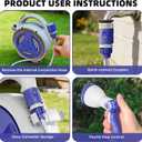 Retractable Garden Hose Reel 1/2 Inch x 50 FT | Heavy Duty Rewind Wall Mount Hose Holder with 10-Pattern Spray Nozzle for Garden Watering, Car & Boat Washing, Pet Cleaning