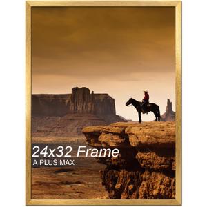 A PLUS MAX 24x32 Picture Frame Gold Light Weight Wall Mount