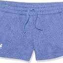 Under Armour Girls Rival Fleece Print Shorts (Large, (495) Baja Blue / / White)