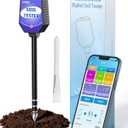 8-in-1 Soil Moisture Tester with APP Monitoring, Soil Moisture pH Meter, Light, Salinity, Fertility, EC, Temperature, Humidity Soil Test Kit for Garden, Farming, Lawns, Indoor & Outdoor Plants.