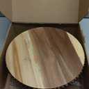 THORNIA Acacia Wood Cake Stand with Handcrafted Beaded Edge - 12 inch Round Decorative Tray & Display Stand for Wedding, Rustic Home Decor, Centerpiece, Desserts, Vanity or Coffee Table