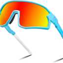 FEISEDY Kids Sunglasses Polarized Youth Baseball Sunglasses Sports Cycling Glasses for Boys Girls Age 4-8 B0183