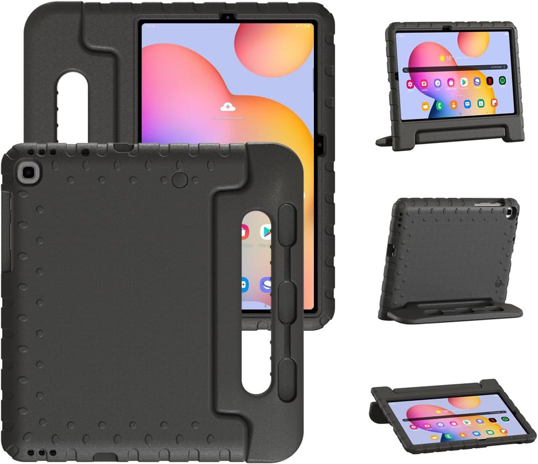 Bolete Kids Case for Samsung Galaxy Tab S6 Lite Case 10.4 Inch 2024/2022/2020 with S Pen Holder,Shockproof Rugged Protective Kickstand Cover for Samsung Galaxy S6 Lite TabletBlack