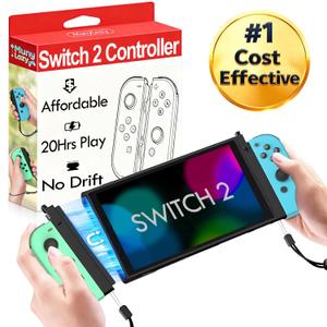 MunyLazy for Switch 2 Controllers Bundle with 2 Adapter Strip,Charging Grip,Best Value Alternative