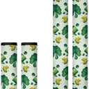 Depleadofei St Patrick's Day Refrigerator Door Handle Cover Set of 4 Green Leaves Print Replacement Kitchen Appliance Gloves Keep Off Fingerprints Food Stains